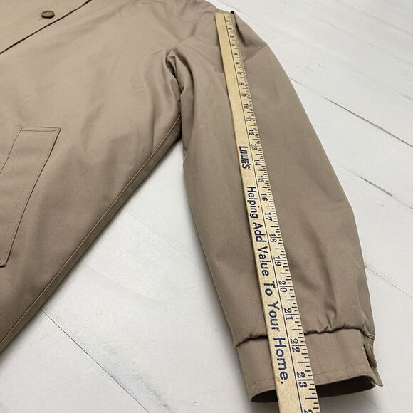 Vtg London Fog Women Trench Coat Faux Fur Lined Khaki Tan Size 10 - Picture 9 of 14